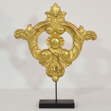 Pair carved giltwood ornaments, Italy circa 1850