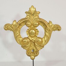 Pair carved giltwood ornaments, Italy circa 1850