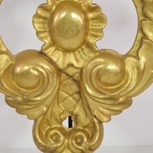 Pair carved giltwood ornaments, Italy circa 1850