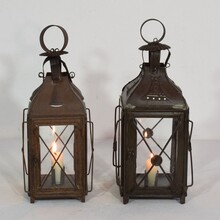 Pair metal lanterns, France circa 1850-1900