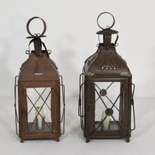 Pair metal lanterns, France circa 1850-1900