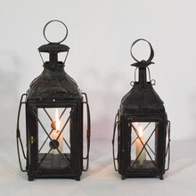 Pair metal lanterns, France circa 1850-1900