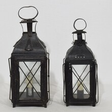 Pair metal lanterns, France circa 1850-1900