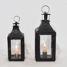 Pair metal lanterns, France circa 1850-1900