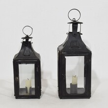 Pair metal lanterns, France circa 1850-1900