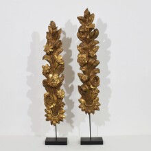 Pair giltwood baroque ornaments, Italy circa 1750