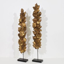 Pair giltwood baroque ornaments, Italy circa 1750