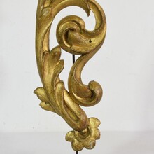 Pair giltwood baroque style ornaments, Italy circa 1850