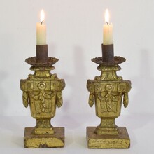 Pair Small Neoclassical candle-holders, Italy circa 1760-1780