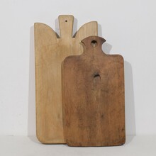 Pair of two rare wooden chopping or cutting boards, France circa 1850-1900