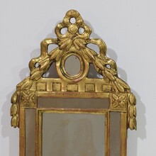 Small giltwood Louis XVI style mirror, France circa 1760-1850