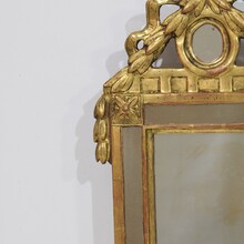 Small giltwood Louis XVI style mirror, France circa 1760-1850