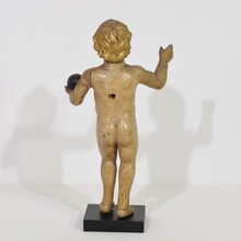 Small carved baroque baby christ nino, santo, Spain circa 1750