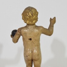 Small carved baroque baby christ nino, santo, Spain circa 1750