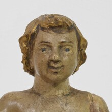 Small carved baroque baby christ nino, santo, Spain circa 1750