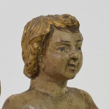 Small carved baroque baby christ nino, santo, Spain circa 1750