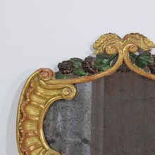 Small giltwood baroque mirror, Italy circa 1750