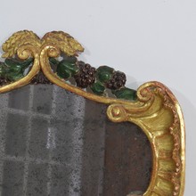 Small giltwood baroque mirror, Italy circa 1750