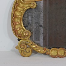 Small giltwood baroque mirror, Italy circa 1750