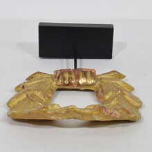 Small neoclassical giltwood laurel ornament, Italy circa 1780