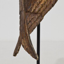 Small carved wood winged angel head, France circa 1800-1850