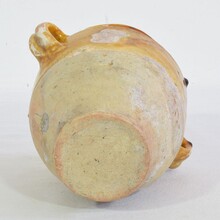 Small yellow glazed confit jar, France circa 1850-1900