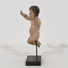 Small carved wooden baroque angel, Italy circa 1700-1750