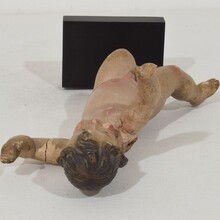Small carved wooden baroque angel, Italy circa 1700-1750