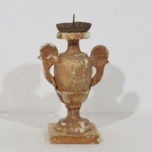 Small neoclassical giltwood candleholder, Italy circa 1780-1800