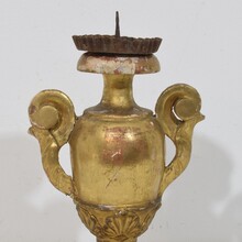 Small neoclassical giltwood candleholder, Italy circa 1780-1800