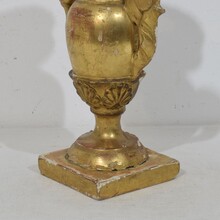 Small neoclassical giltwood candleholder, Italy circa 1780-1800