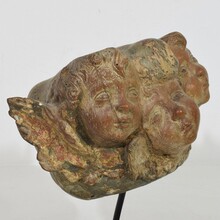 Hand carved group of baroque winged angel heads, Spain circa 1650-1750