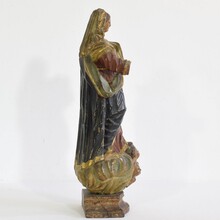 Painted wooden madonna/santos, Spain 17/18th century