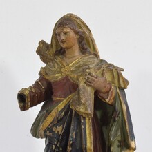 Painted wooden madonna/santos, Spain 17/18th century