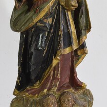 Painted wooden madonna/santos, Spain 17/18th century