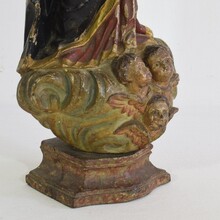 Painted wooden madonna/santos, Spain 17/18th century