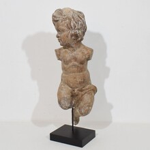 Hand carved wooden baroque angel, Spain circa 1750-1800