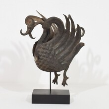 Hand forged iron bird fragment, Spain circa 1850