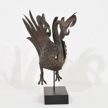 Hand forged iron bird fragment, Spain circa 1850