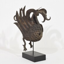 Hand forged iron bird fragment, Spain circa 1850