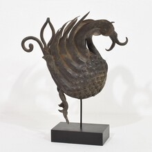 Hand forged iron bird fragment, Spain circa 1850