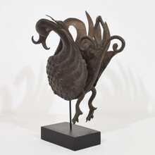 Hand forged iron bird fragment, Spain circa 1850