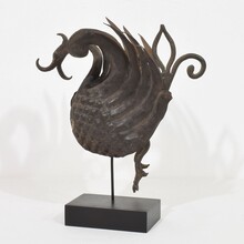 Hand forged iron bird fragment, Spain circa 1850