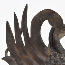 Hand forged iron bird fragment, Spain circa 1850