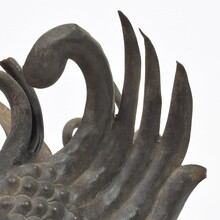 Hand forged iron bird fragment, Spain circa 1850