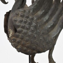 Hand forged iron bird fragment, Spain circa 1850