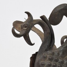 Hand forged iron bird fragment, Spain circa 1850