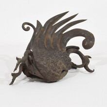 Hand forged iron bird fragment, Spain circa 1850