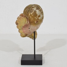 Hand carved winged angel head, Spain circa 1900-1920